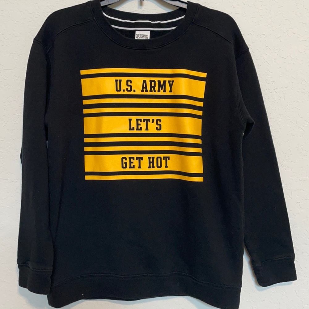 VS PINK Army Crewneck Sweatshirt